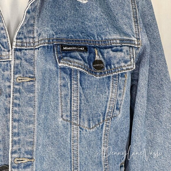 Members Only Nickelodeon Cartoon Handpainted Jean Jacket RARE - Picture 6 of 12